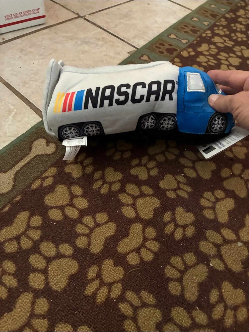 Nascar Plush Racing Toy Set in Red, Blue, Orange, Black, White